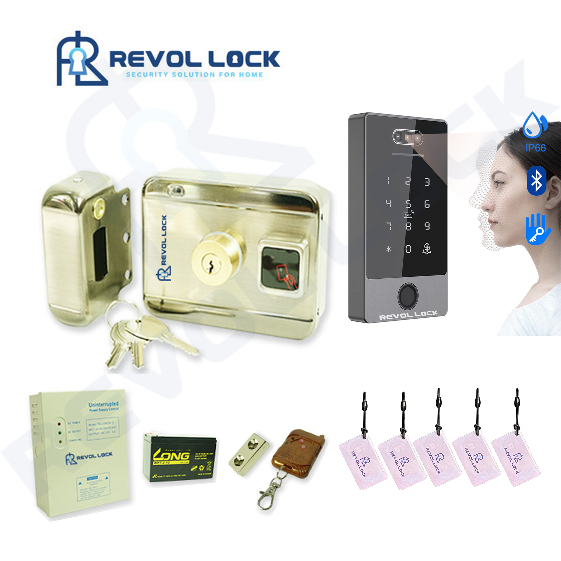 Khóa cổng khuôn mặt Revol Lock FACE-RV2